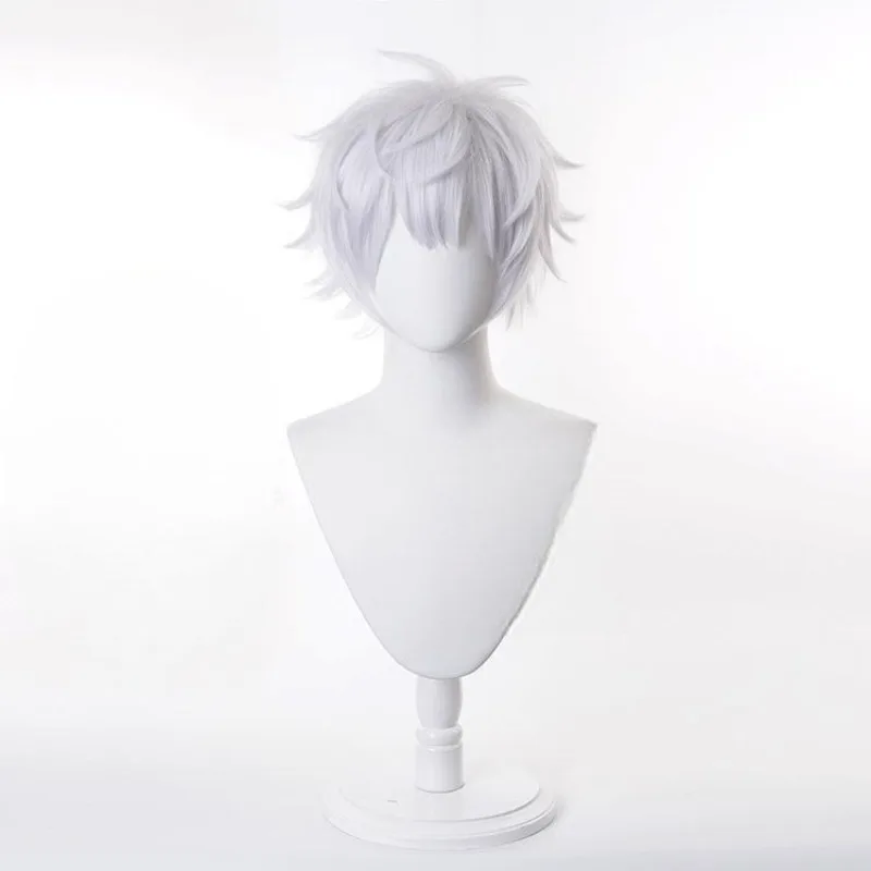 Gojo satoru cos simulação chapelaria anime jujutsu kaisen peruca de modelagem de papel homem roupas diárias jogo headwear cabelo curto fofo