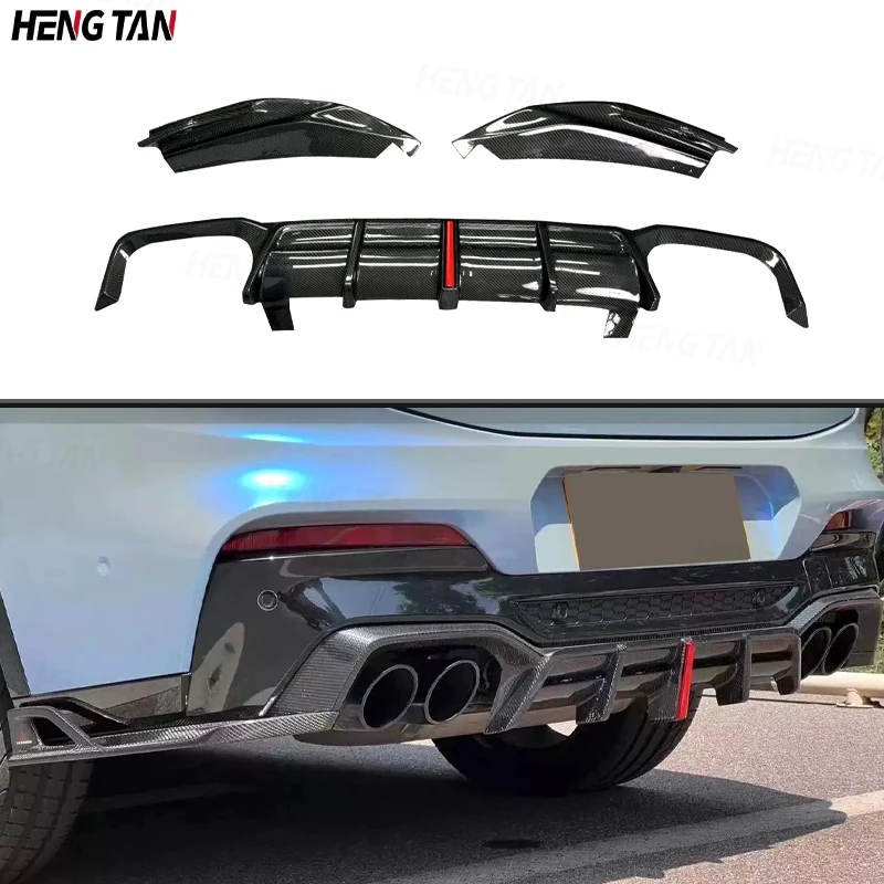 

Carbon Fiber With lights Car Rear Bumper Lip Diffuser Spoiler Parts For BMW X3M F97 X4M F98 2022+ Upgrade Body kit