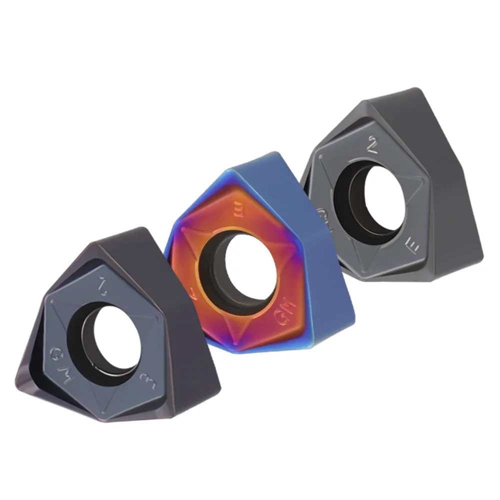 WNMU080608EN Double-Sided Hexagonal 90 Degree Right Angle Fast Feed Carbide Inserts Stainless Steel and Steel Parts Cast Iron