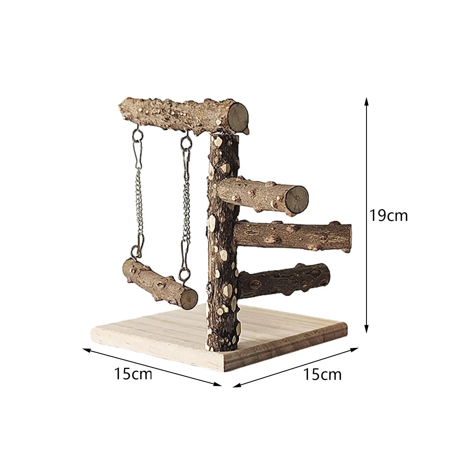 Bird Perches Standing Sticks Exercise Gym Playground Wooden Perch Playstand Platform for Parakeets Cockatiels Canaries