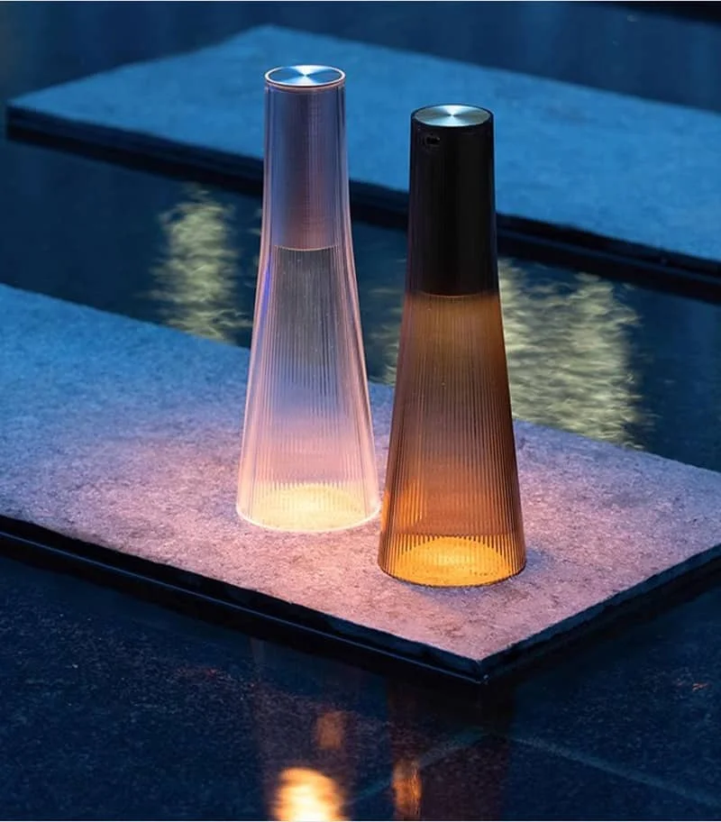 Persun Ins style transparent table lamp design creative wine bottle table lamp Bar rechargeable decorative small table lamp