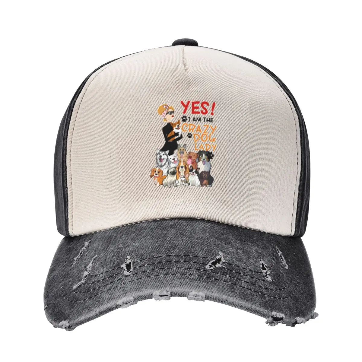

I Am The Crazy Dog Lady Baseball Cap Sports Cap Golf Cap Hat Baseball Beach Outing Woman Men's