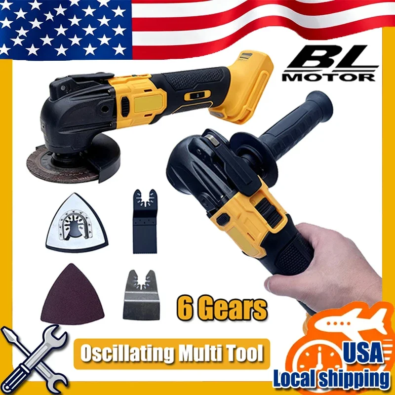 

FIt Dewalt Brushless Oscillating Multi Tool Cordless Vibration Woodworking Powerl Tool Electric Trimmer Saw for 18V 20V Battery