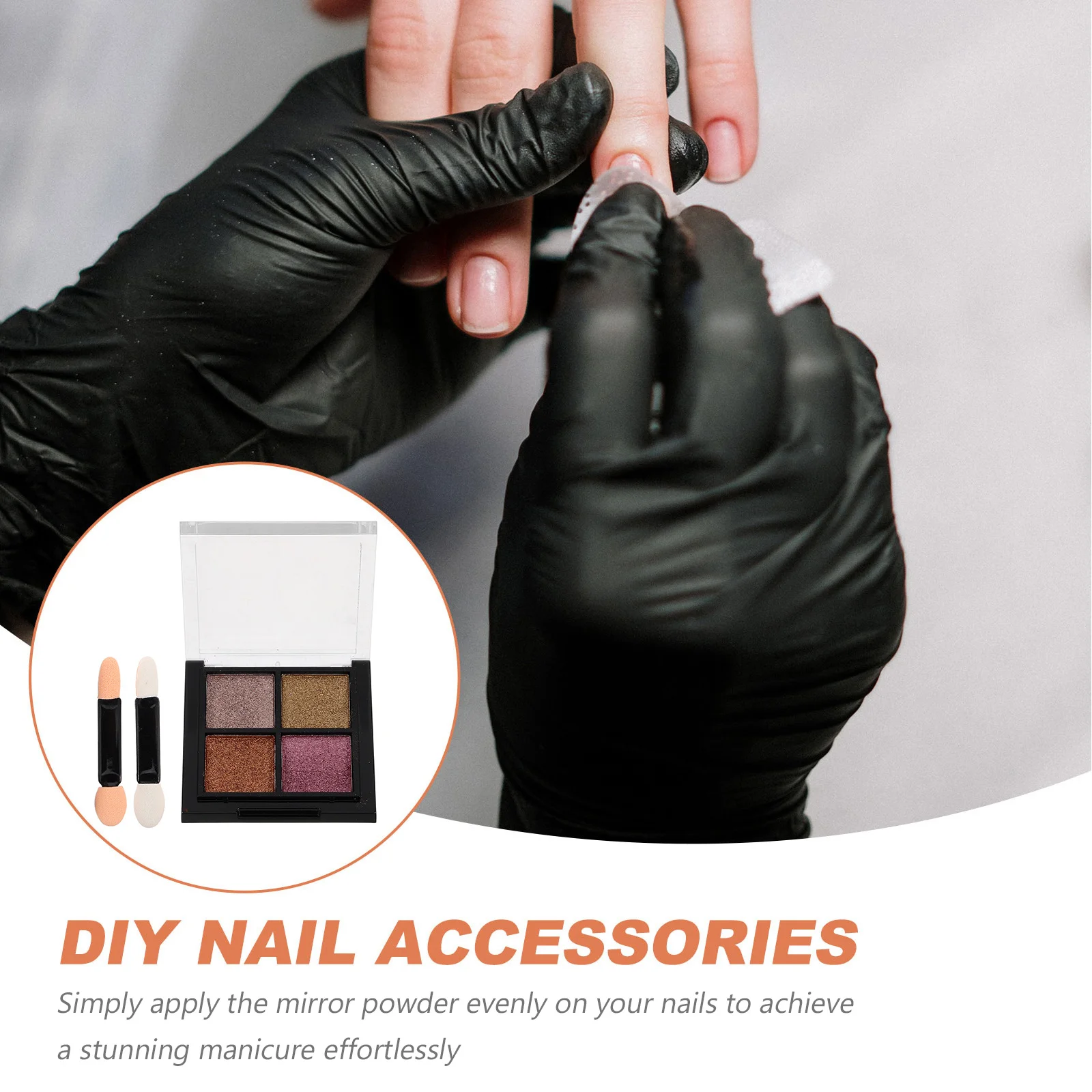 ネイルグリッタースパンコールミラーパウダー 4 色キラキラ反射ネイルアートフレークパレット長持ちマニキュアデコレーション