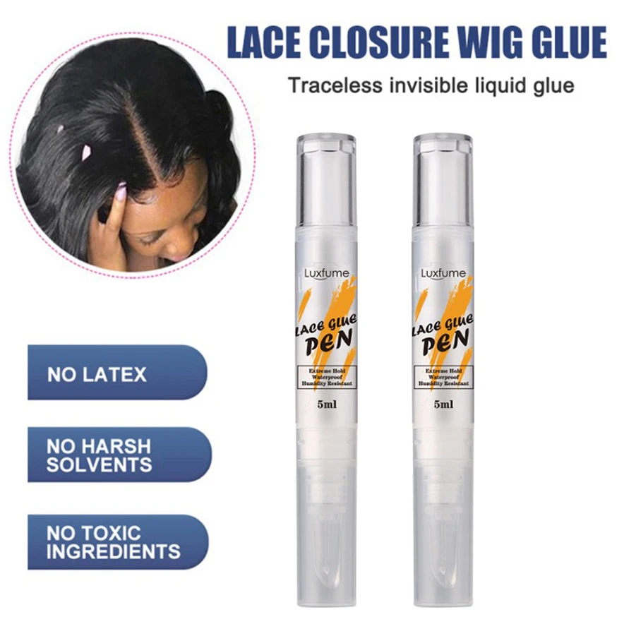 

5ml Waterproof Wig Glue Strong Hold Lace Frontal Closure Toupee Accessory for Wig And Lace Wig glue