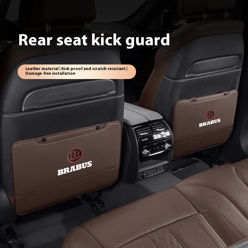 

For BRABUS A B C E S G L Class G350 G500 G550 G700 G800 G900 SLS GLE GLB GLK G63 CLS GLC GLS GLA Car Seat Back Kick Guard Pad
