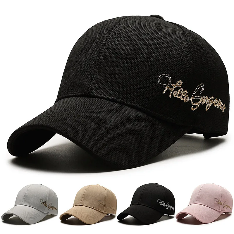 Korean Style Letters Embroidery Baseball Cap for Men Women Summer Adjustable Hip Hop Sun Hat Unisex Snapback Caps Gorras Кепка