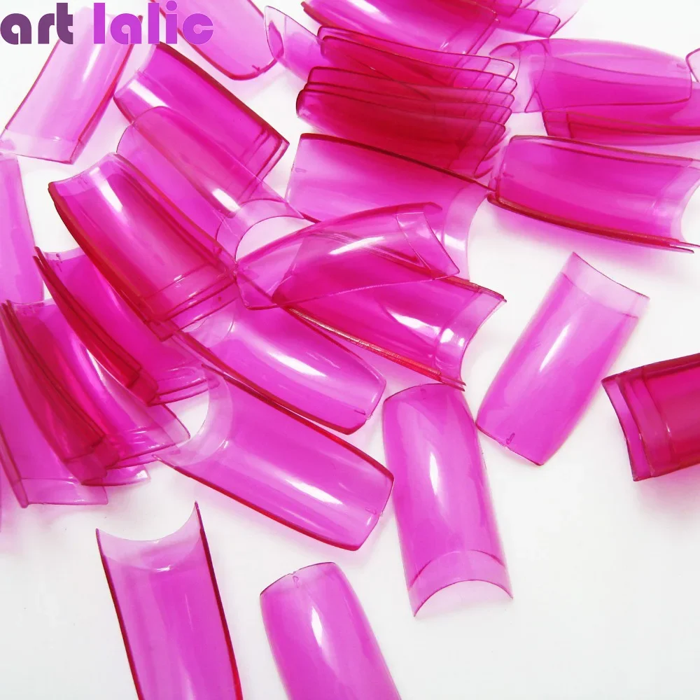 500PCs False Acrylic UV Gel Nail Tips Transparent Color French Style 10 Sizes for Nail Art Enhancements