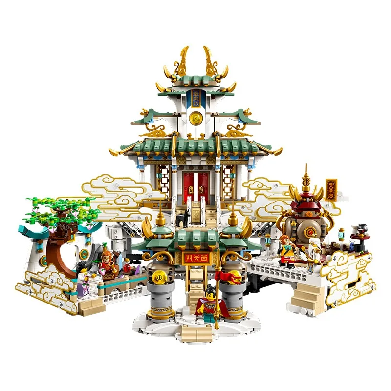 Wukong Kid series havoc in the sky Monkey King puzzle building block toys for boys to assemble toy building blocks gift model pu