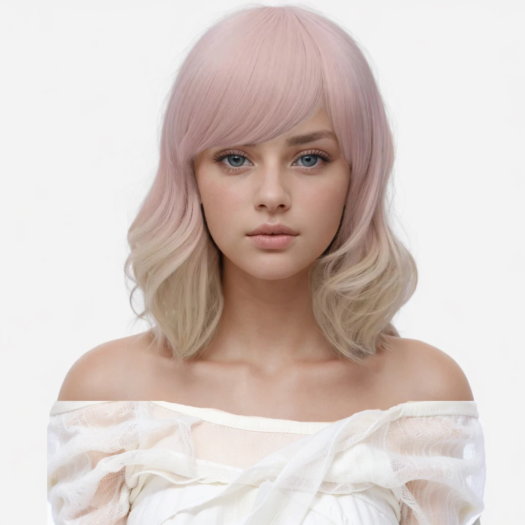 MSIWIGS Short Wig with Side Bangs Cosplay Wigs for Women Synthetic Wavy Wig Purple Blue Pink Green Hair