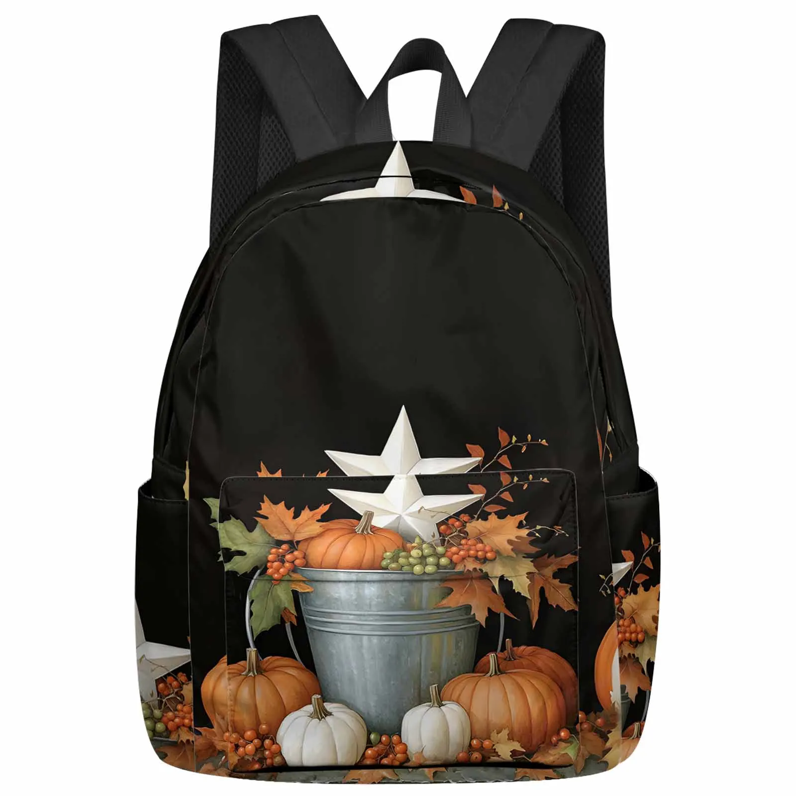 

Retro Pumpkin Thanksgiving Backpack School Bags for Teenagers Students Laptop Bag Women's Casual Travel Backpack