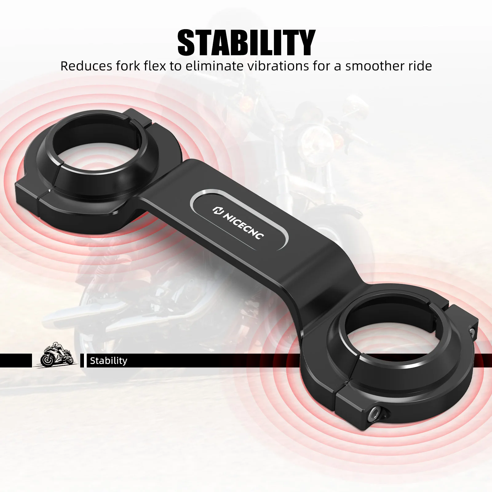NICECNC Vorderradgabelstrebe für Harley Sportster Iron 883 XL883N 1200 XL1200NS Sportster 883 XL883L Sportster 1200 XL1200C Dyna Low – Detail 12