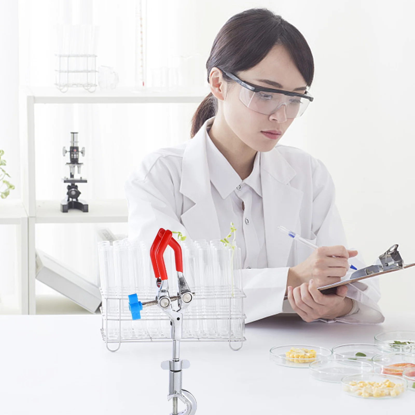 

Pcs 3 Prong Clamp Adjustable Laboratory 3 Jaw Clip Ergonomic Handle For Test Tube Flask Condenser Holder Lab Equipment