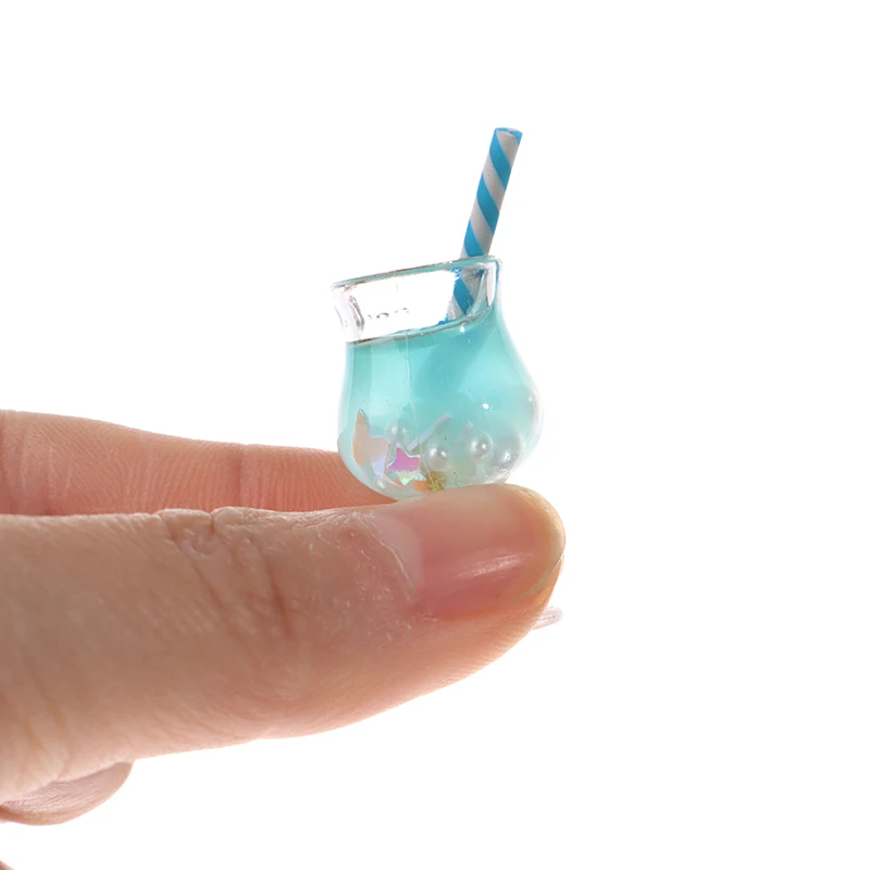 [JT]2Pcs/Set Mini Drink Cups Model Pretend Play Mini Food Doll Accessories Fit Play House Toy Dollhouse Miniature