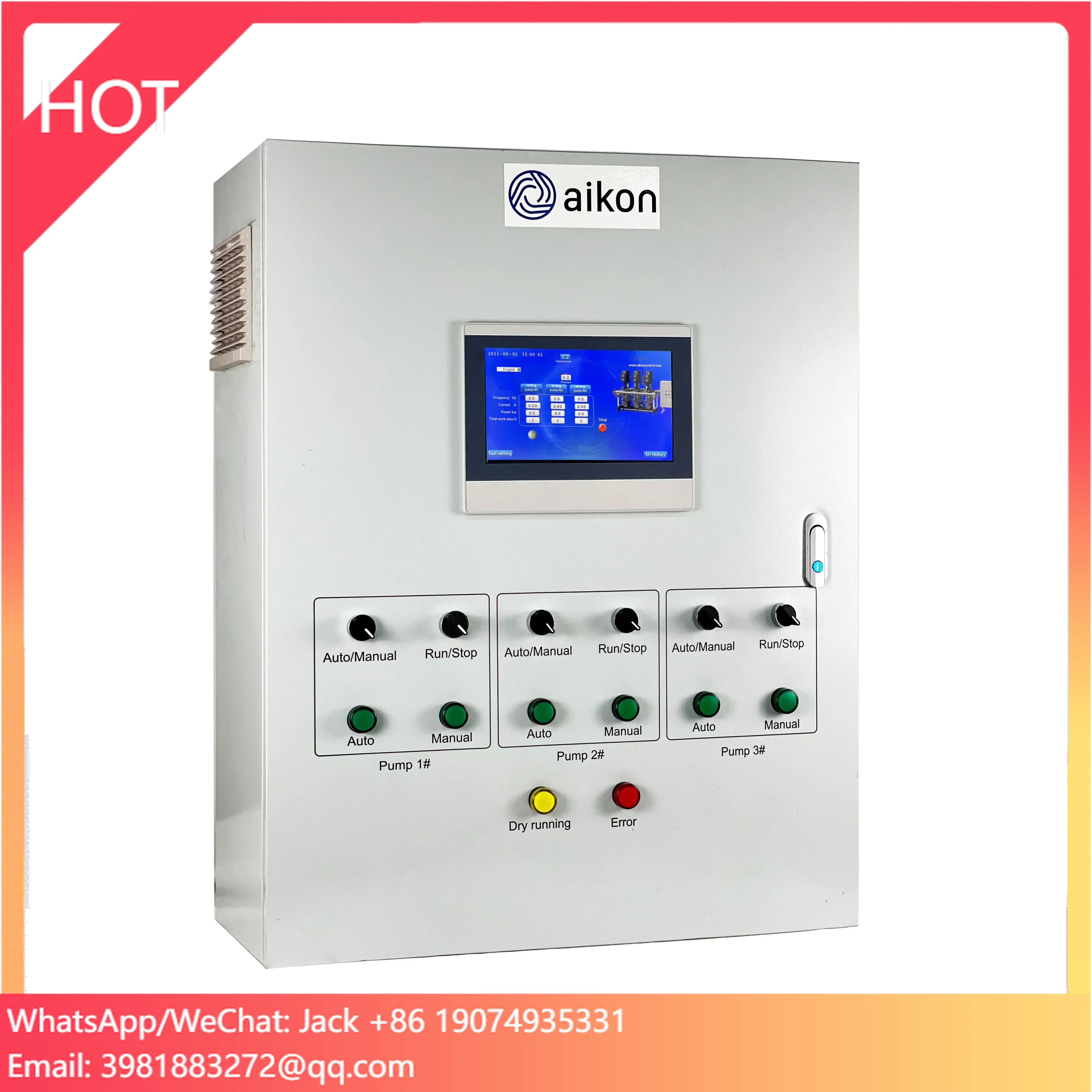

Industrial Smart VFD control cabinet fire fighting pump control panel supplier for water pump controller