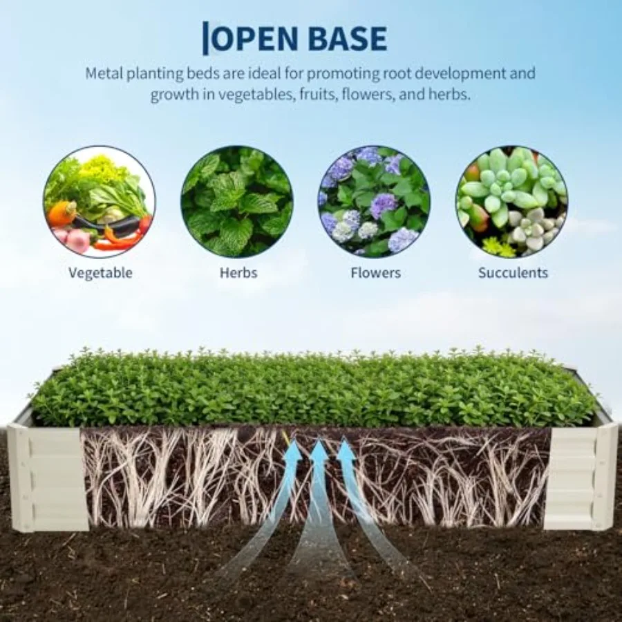 x1 Feet Raised Garden Bed with PE Cover and Self-Watering System view 6