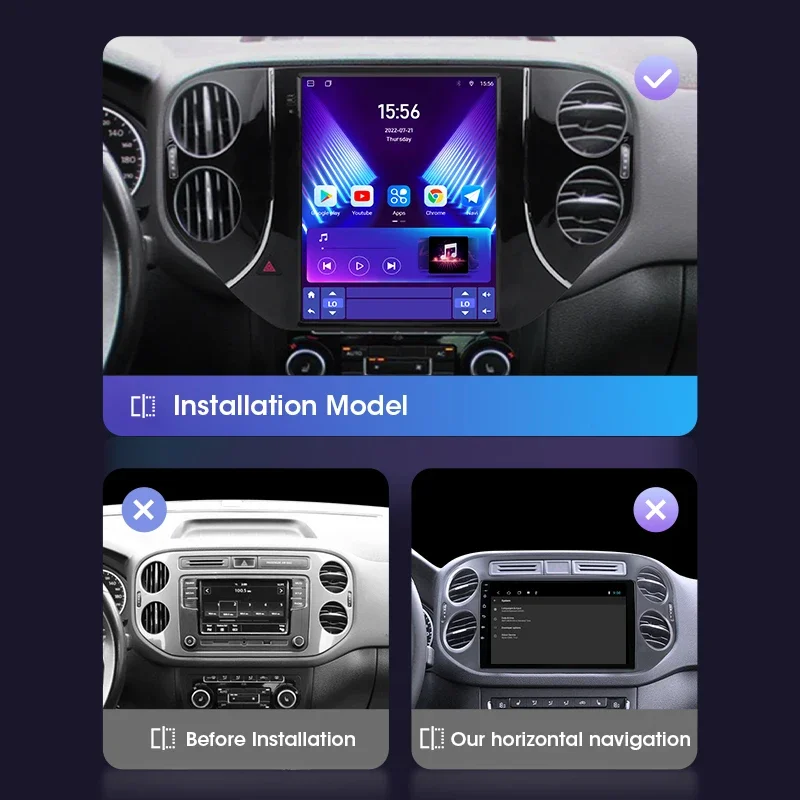 Jansite 2 din android 12 auto stereo radio für vw volkswagen tiguan 2013-2018 multimedia video player vertikaler bildschirm wifi 5g rds