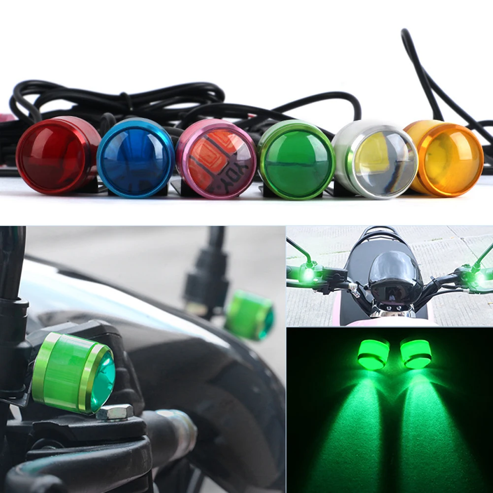 2x 7Colors With Brackets Strobe Led 5w led eagle eye flashing Light Daytime Running Lights For Motorcycle Spotlight DC12V