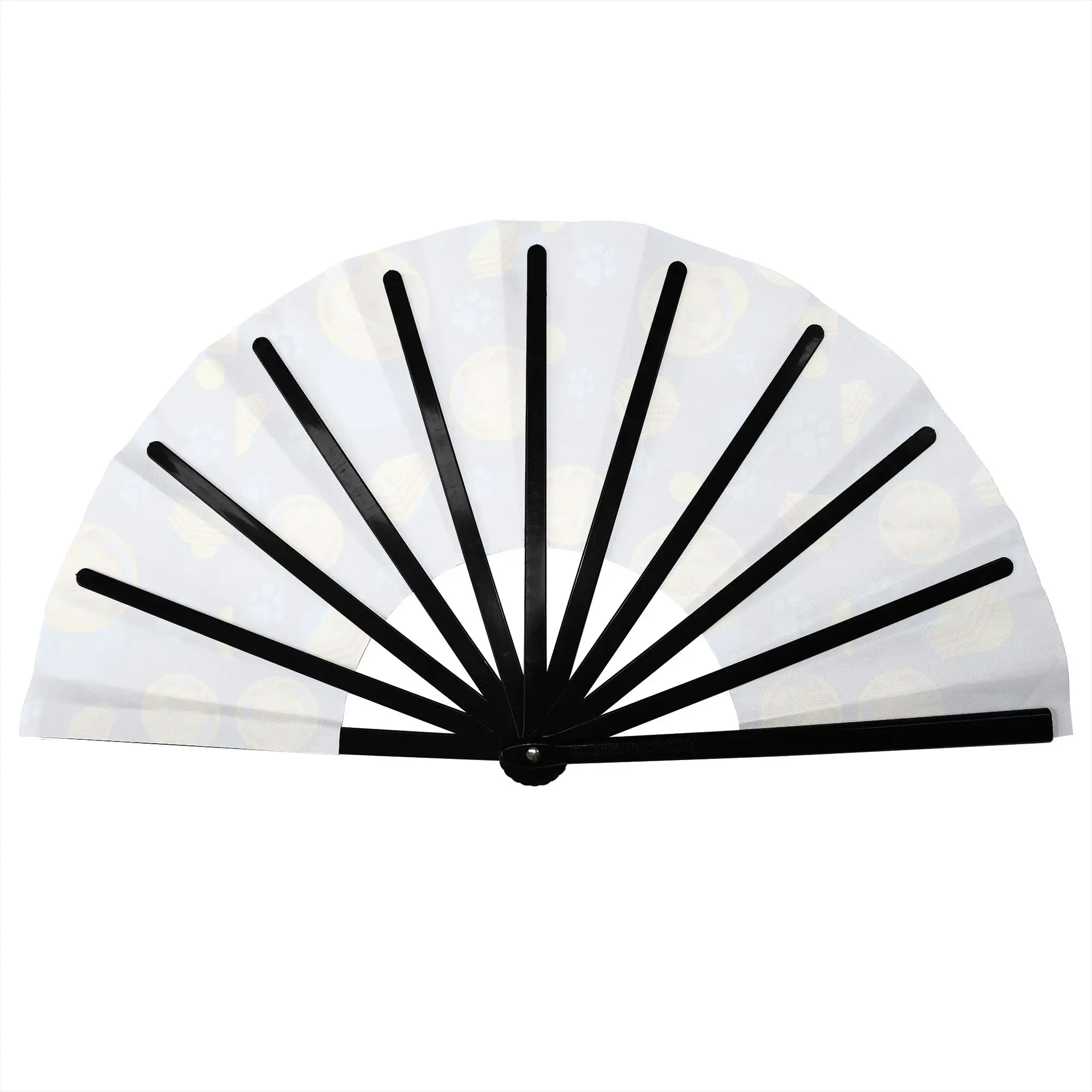 Customized Cat-Comic Hot Anime Portable Pocket Fan Outdoor  Polyester Folding Fan Chinese Dance Handheld Cooling Fans