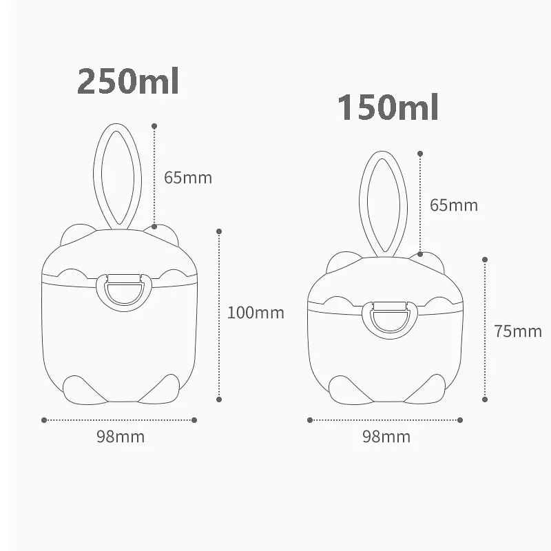 Caja de leche en polvo para bebé, contenedor de alimentación infantil, caja de almacenamiento de alimentos para recién nacidos, dispensador de