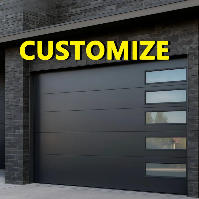 Any Size Custom AkzoNobel Fluorocarbon Aluminum Garage Door 10 Year Fade Proof Remote Auto Lift Outdoor Weatherproof Entry Door