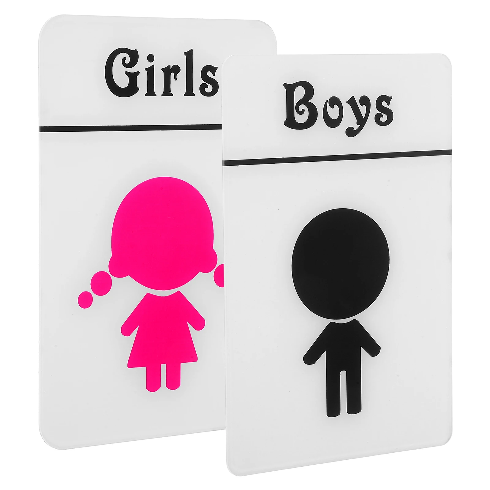 

Male Female Bathroom Signs Kindergarten Gender Card Funny Acrylic Wall Stickers