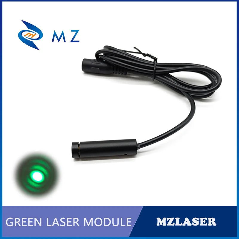 Adjustable Focusing D10mm 520nm 5mw 10mw 15mw PMMA Lens Green Dot Laser Module with DC Cord + Power Supply