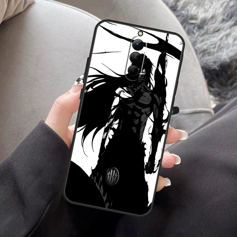 أسود أبيض أنيمي التبييض ل النوبة الأحمر ماجيك 8 برو زائد 6 7 برو غطاء ل ZTE Redmagic 6R 5G 5s 6S 7S برو الغطاء الخلفي