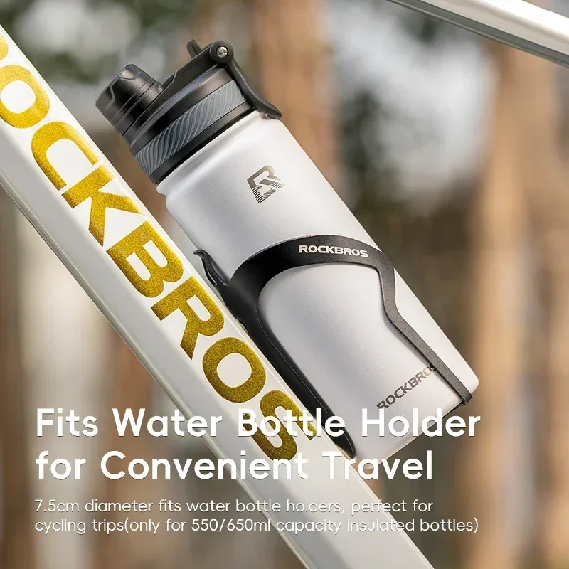 ROCKBROS Thermal Water Bottle Sports Water Bottle Stainless Steel Cold And Hot 6