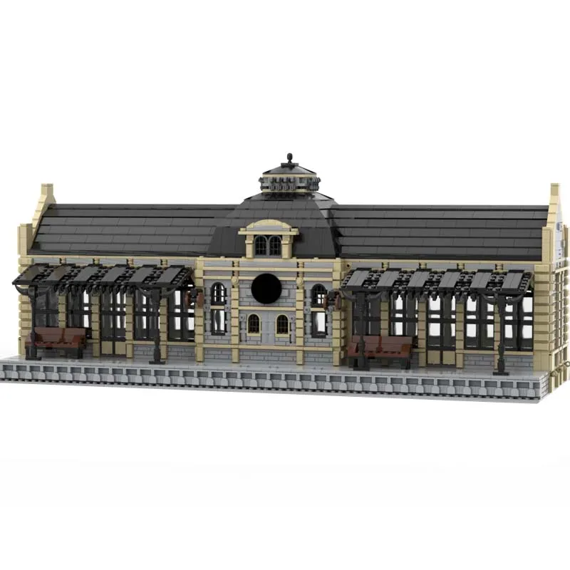4018 Pezzi Stazione Centrale della Città MOC, Blocchi da Costruzione Modulari Personalizzabili, Design Creativo Educativo, Giocattolo Fai-da-Te per Ragazzi, Regalo di Compleanno