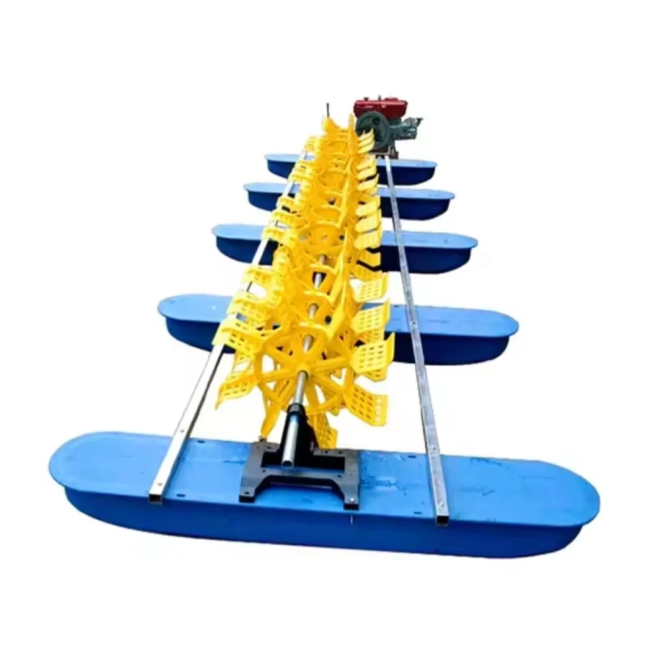

12 Impellers Aquaculture Machine Powered Paddle Water Surface Floating Paddlewheel Aerator for Pond