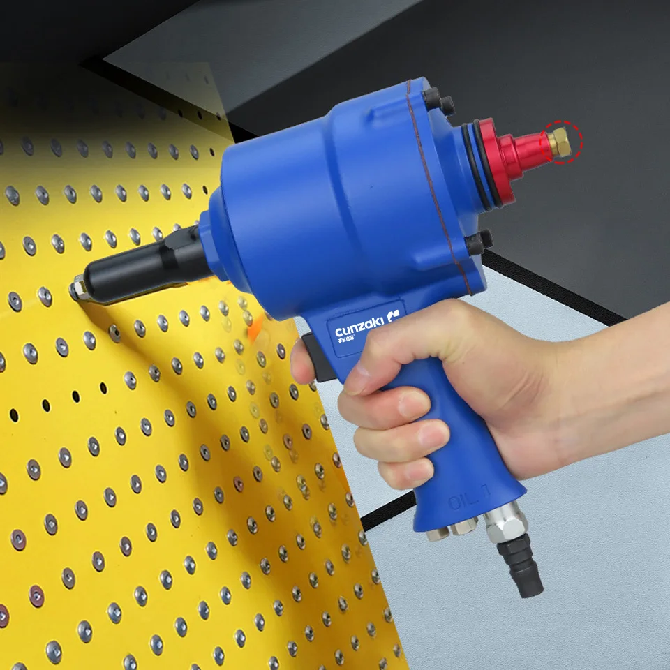 

Cq-7115 Pneumatic Rivet Gun 16mm Stroke 500kg Pulling Force Industrial-Grade Pneumatic Rivet Gun Capable of Pulling Iron and Aluminum Rivets, Suitable for Woodworking, Metal Doors and Windows, Decoration, Auto Repair, Fully Automatic Rivet Gun