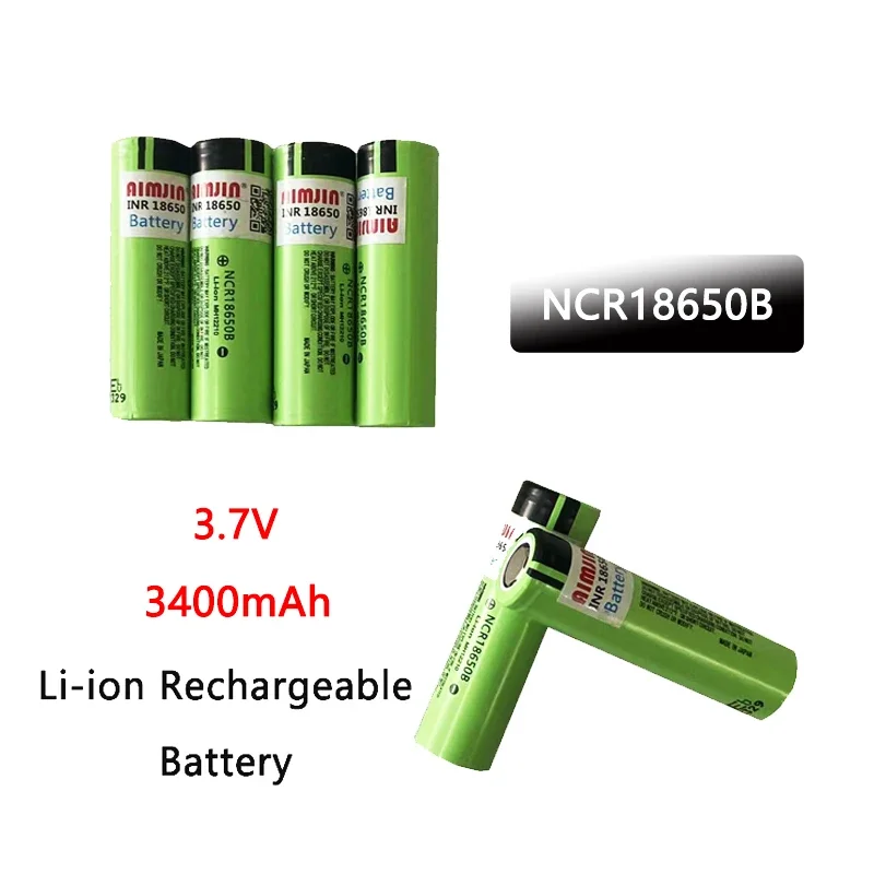 Rechargeable Lithium 3.7V Battery NCR18650B 3400mAh  18650 for Flashlight Camera Toy Car Screwdriver