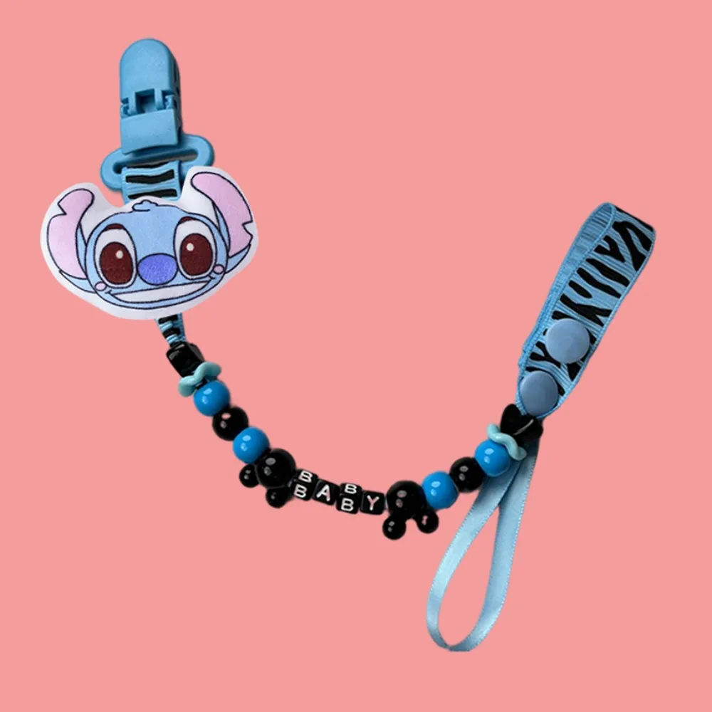 

Baby nipple clamp with cartoon print baby fake nipple holder toy chewing toy's soothing nipple chain gift for newborn feeding