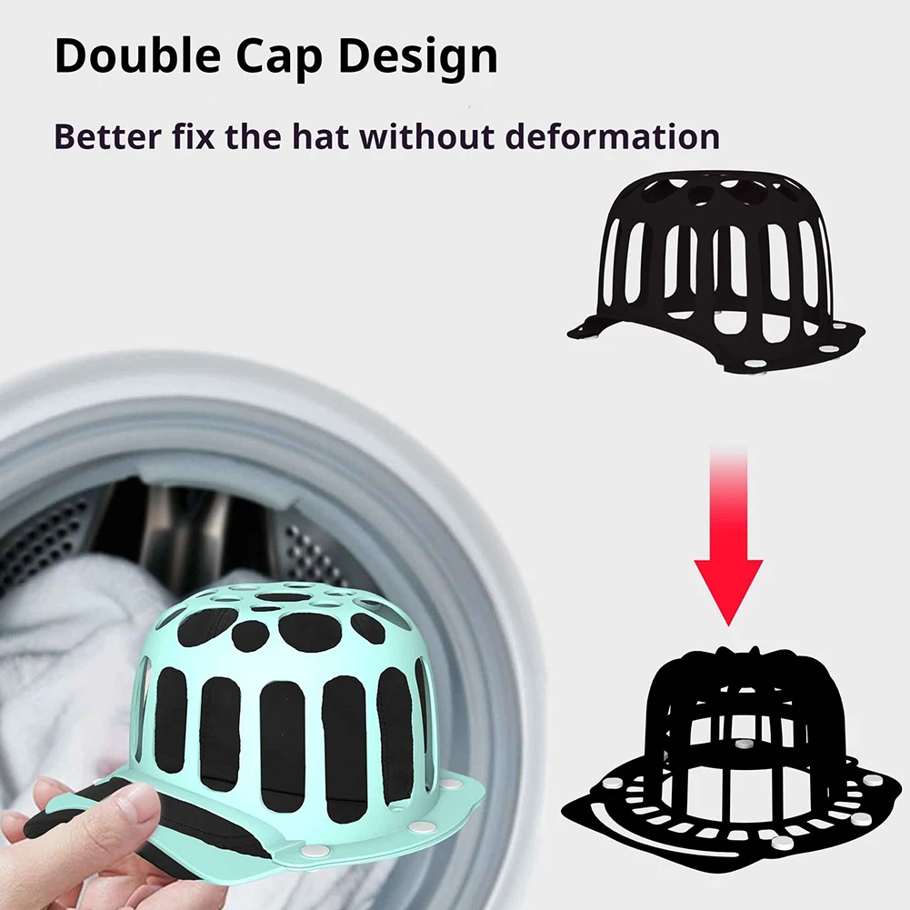 Hat Washer Cage Baseball Cap Washer Frame Silicone Baseball Hat Cleaning Protector Hat Washing Holder for Washing Machine