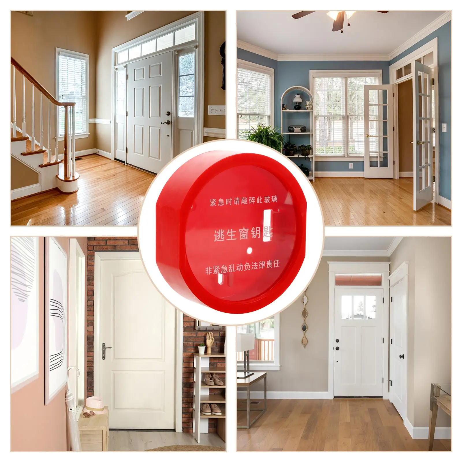 WallMounted Emergency Key Holder Box Plastic FireSafety Residential Commercial Industrial Escape Window