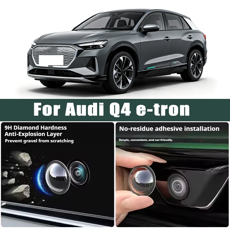 

Car Camera Lens Protector 2PCS Rear View Camera Cover 360° Protection Anti Scratch Waterproof For Audi Q4 E-tron