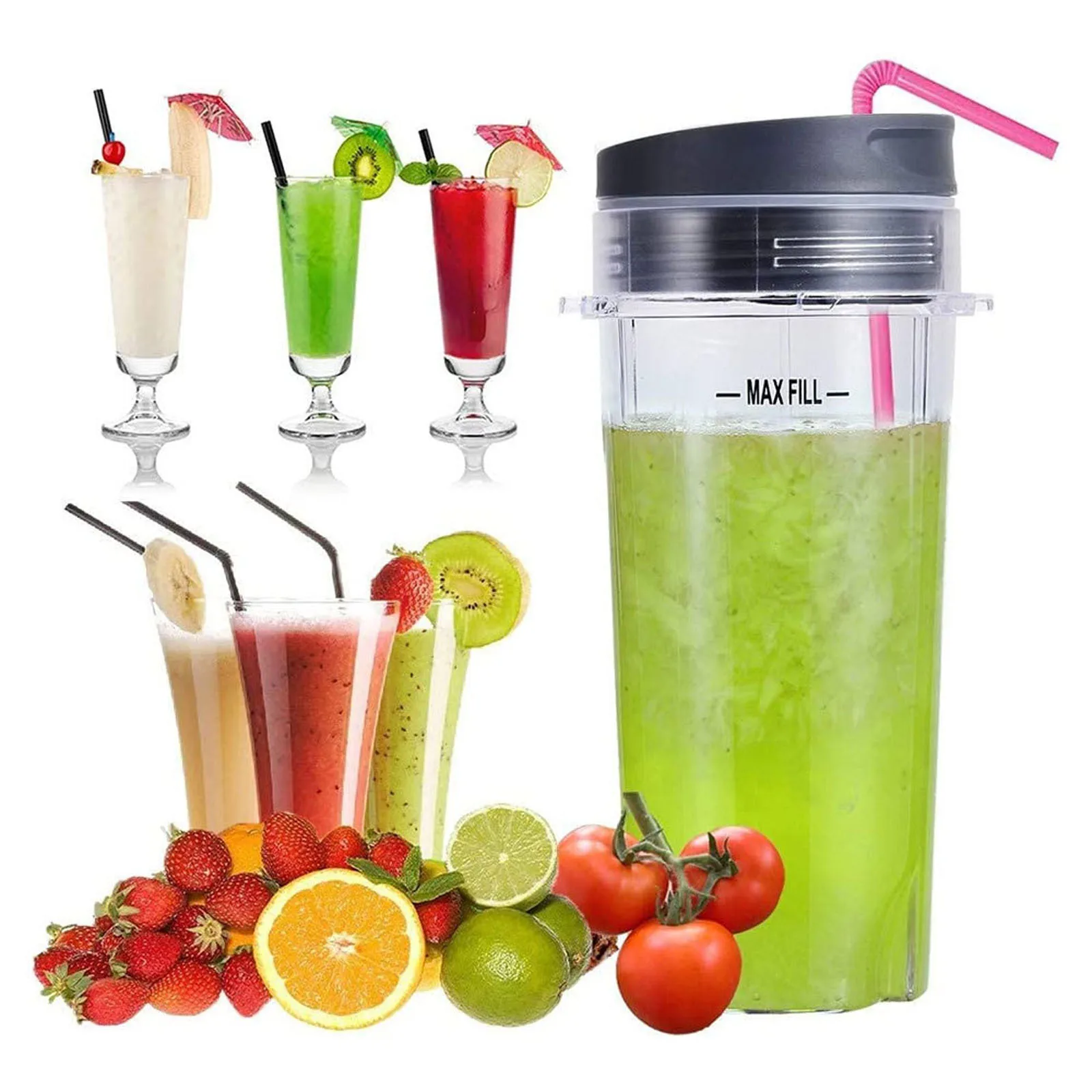 16oz Blender Cup Versatile Leakproof Compatible Smoothies Portable Blender Cup Serve Cup for BL780 BL810 BL770 BL740 BL660