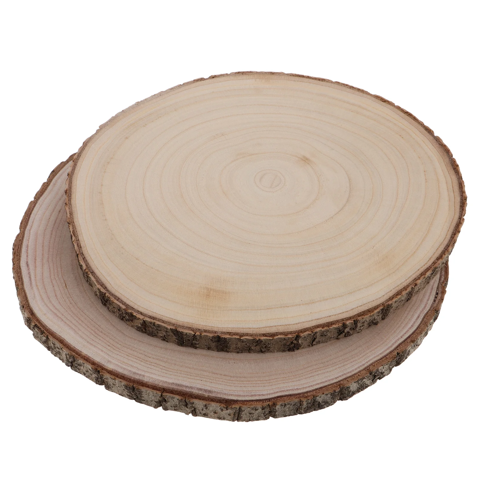 

2Pcs Hand Painted Materials Natural Wood Slices Rustic Unfinished Rounds for DIY Christmas Wedding Ornaments Crafts Arts