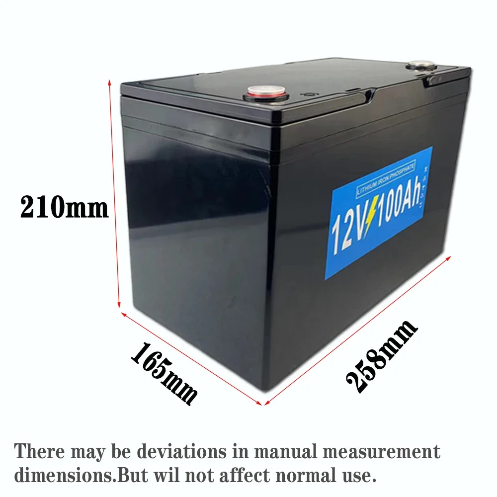 12V 100Ah LiFePO4 Lithium Iron Phosphate Battery Built-in BMS For Replacing Most of Backup Power Home Energy Storage TAX FREE