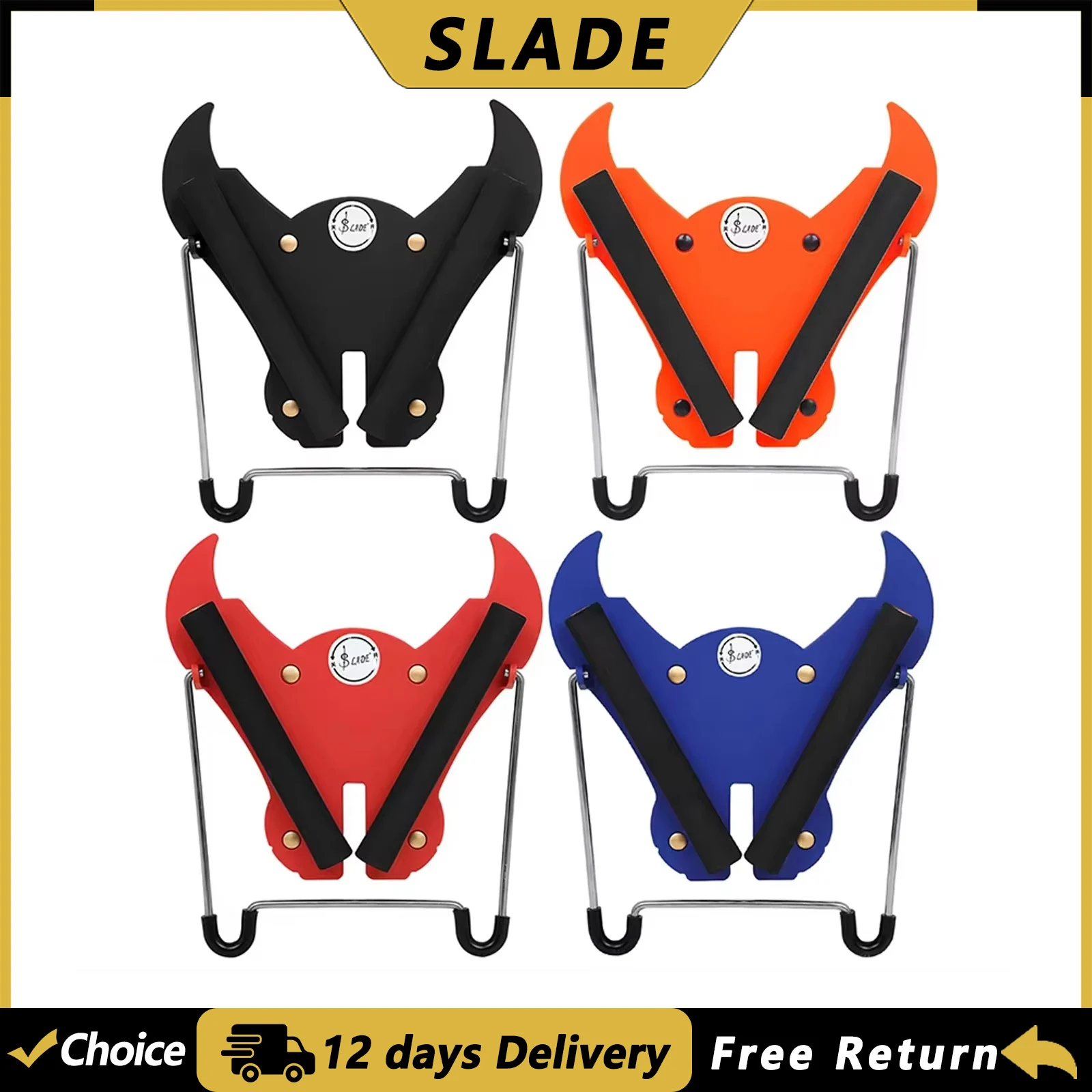 SLADE Alto Saxophone Stand Metal Sax Support Portable Foldable Tripod Holder Bracket with Bag Woodwind Instrument Accessories