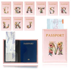 Multi-Function ID Bank Card Passport Storage Bag Women Men RFID Vintage Business Passport Covers Holder Floral Letter Series