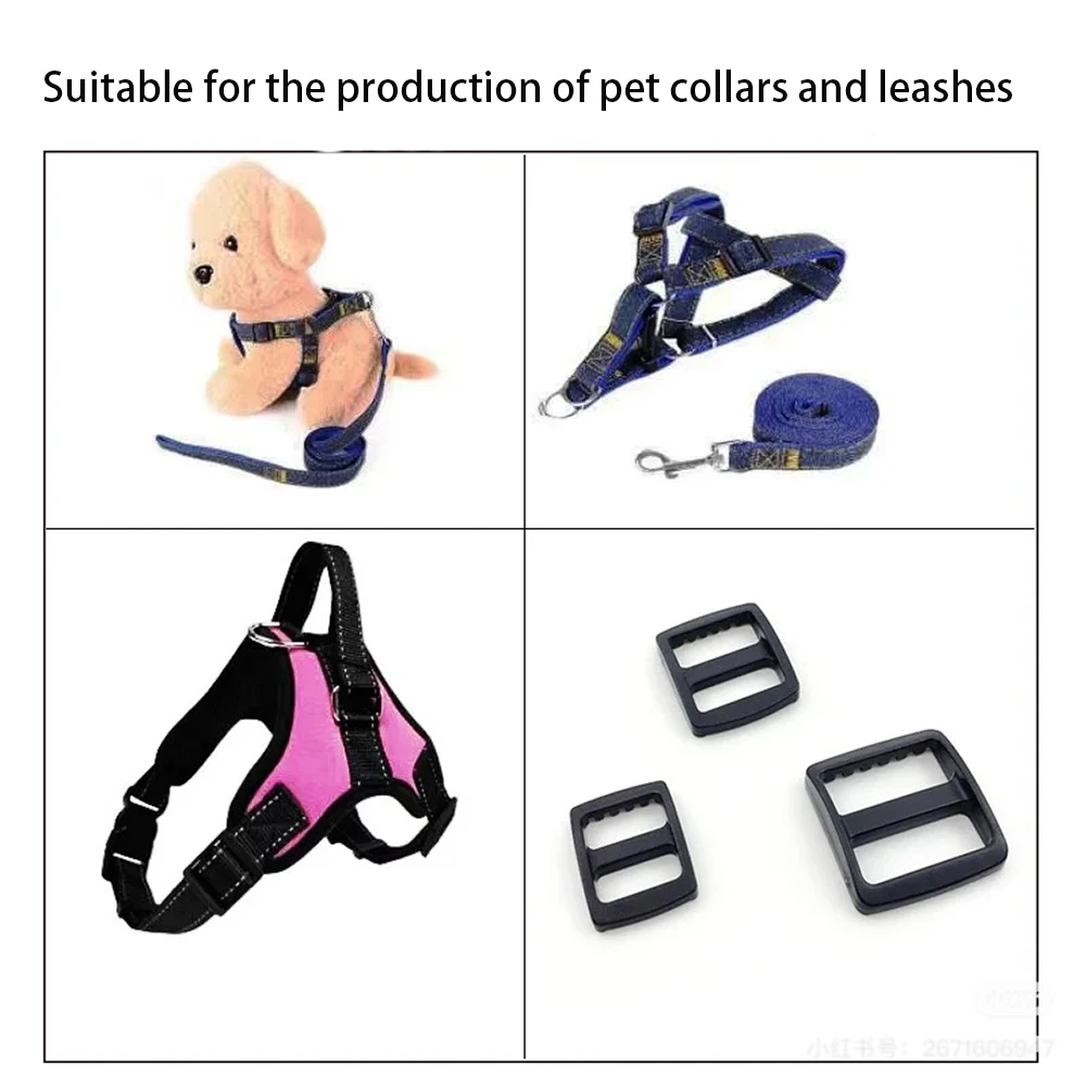 10pcs/pack Plastic Slider Tri Glide Adjust Buckles Backpack Straps Webbing 10/16/20/25/32/38mm Wider Style  Black