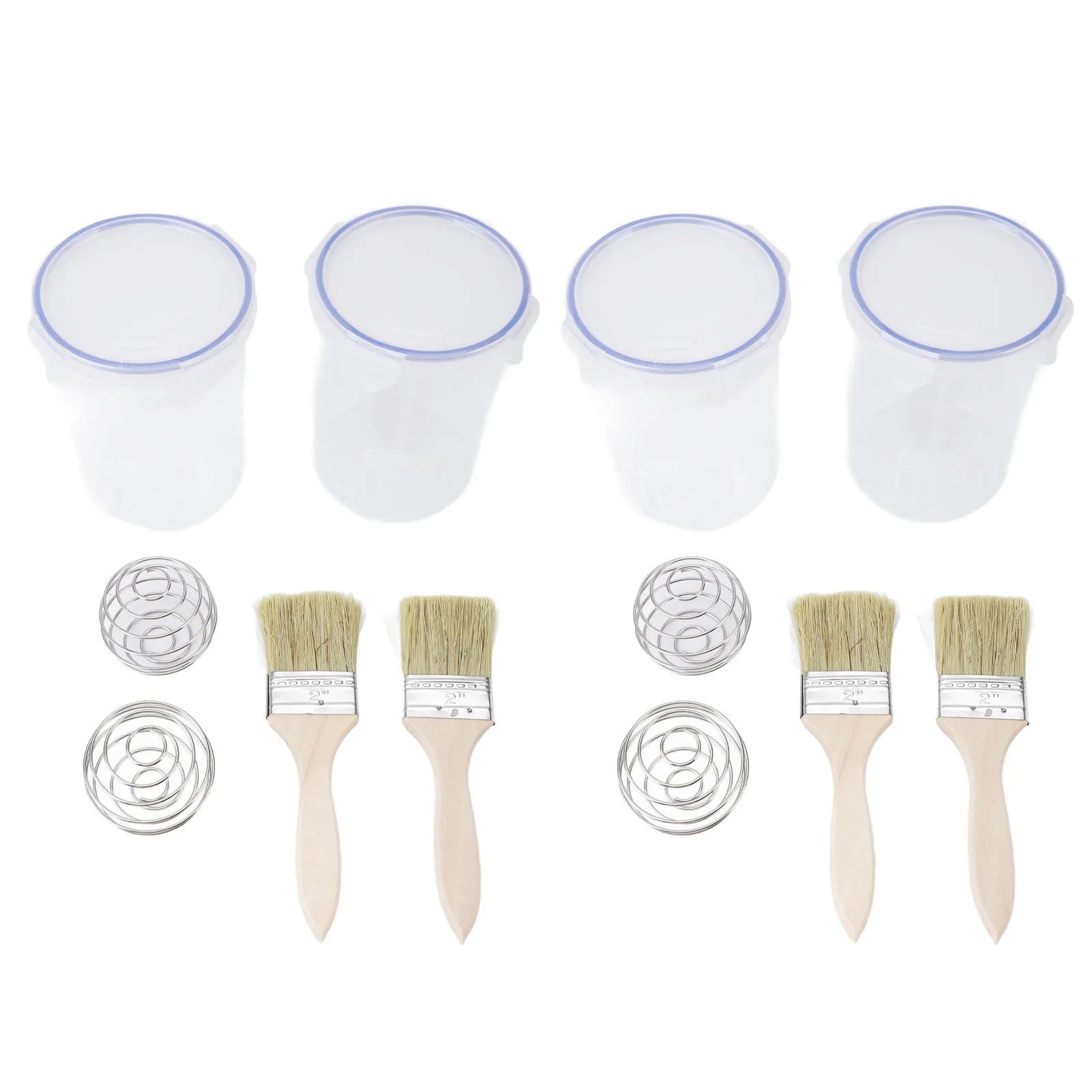 Paint Storage Cup Set for Repainting Leftover Paint Portable Paint Container Lid Design Clear Scales Airtight Transparent