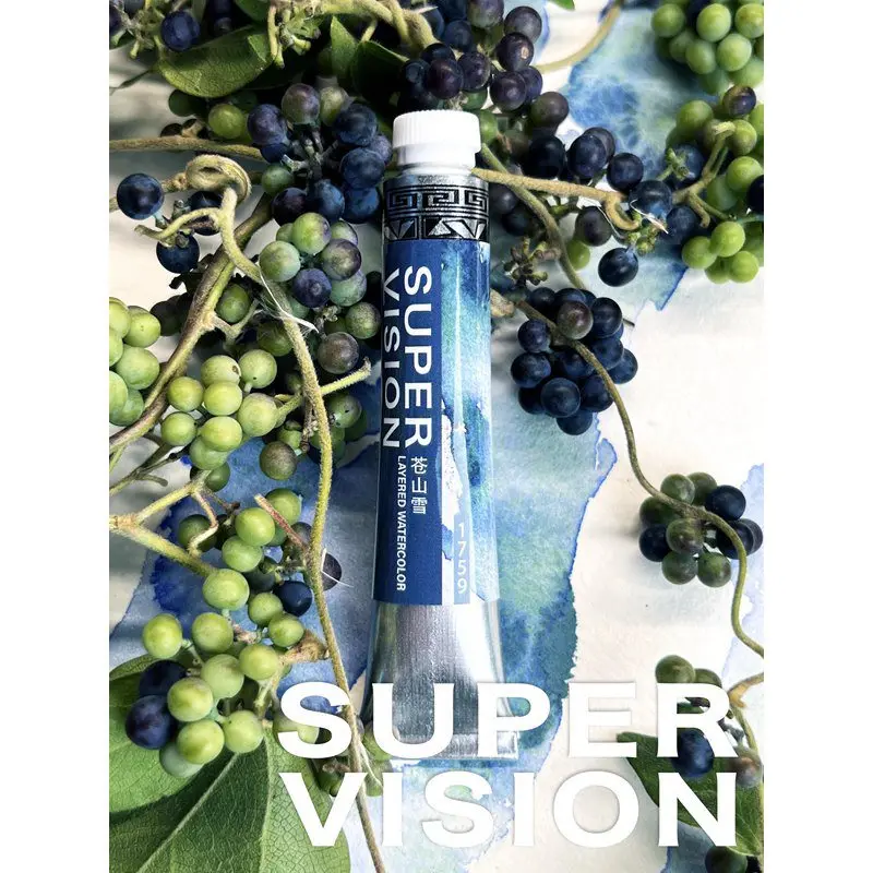 Super Vision Layered Mineral Watercolor Paint Tube 8ml 16 Colors Master Water Color for Artist Painting Art Suppliers