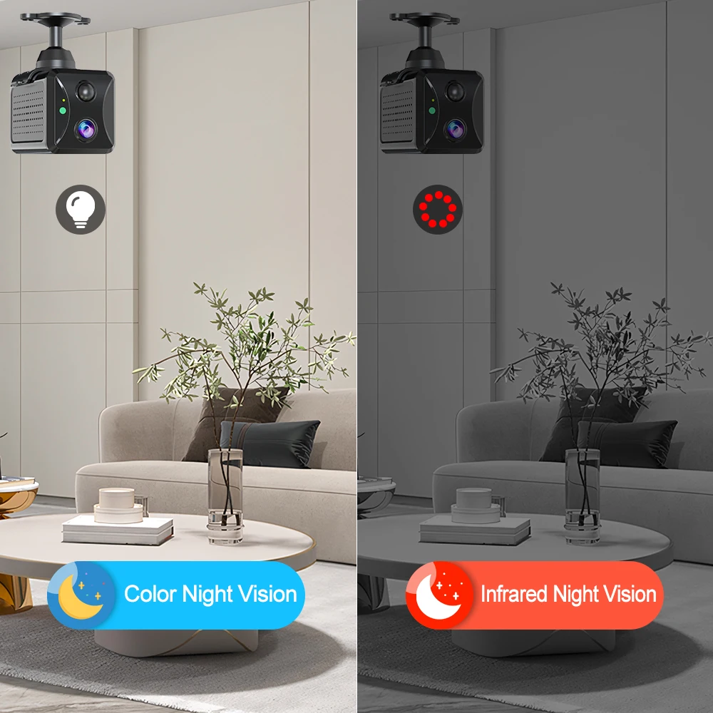 Ubox 5MP HD 4G Sim Low Power Mini Camera WiFi 2400mAh Battery CCTV Security Camera Intercom PIR Detection Surveillance IP Camera