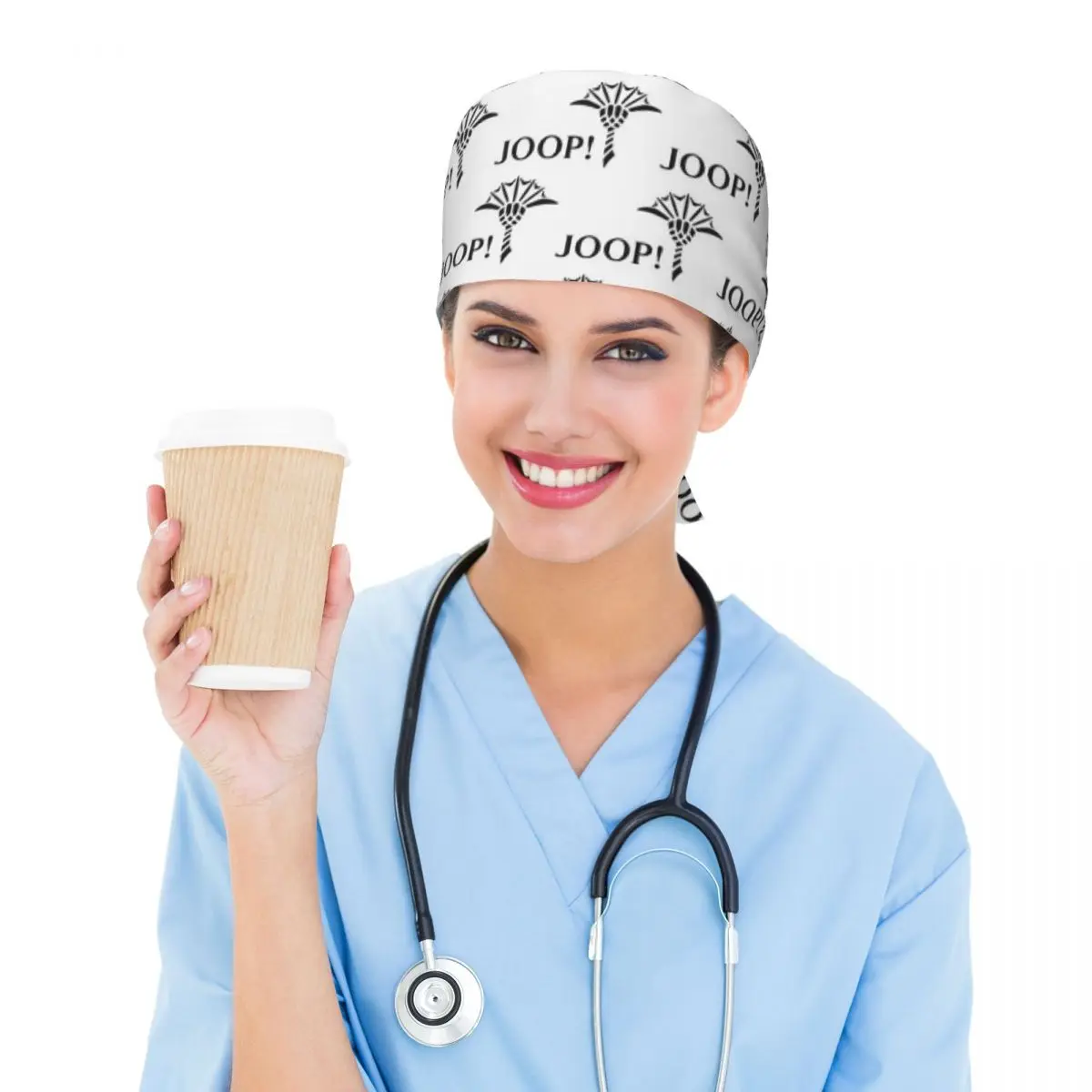 مضحك مطبوعة Joop كول (3) فرك قبعة الطبيب العمل الجراحية قبعة الرجال النساء قابل للتعديل قبعات التمريض لطبيب الأسنان