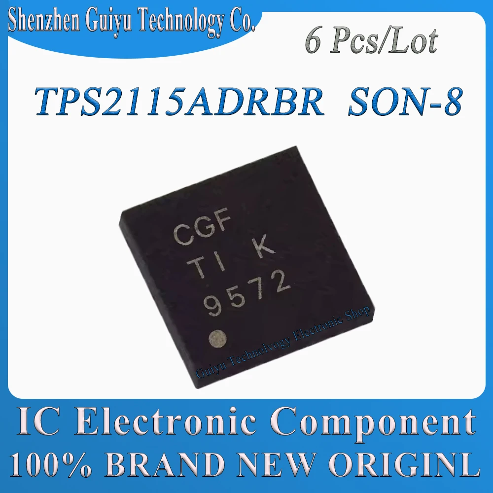 6 Pcs/Lot TPS2115ADRBR TPS2115ADRB TPS2115ADR TPS2115AD TPS2115A TPS2115 TPS SON-8 IC Chip