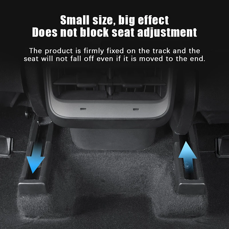 4Pcs Car Seat Slide Rail Cover Protector Parts Automotive Interior Accessories Car Seat Front Rear End Pieces Slide Protection