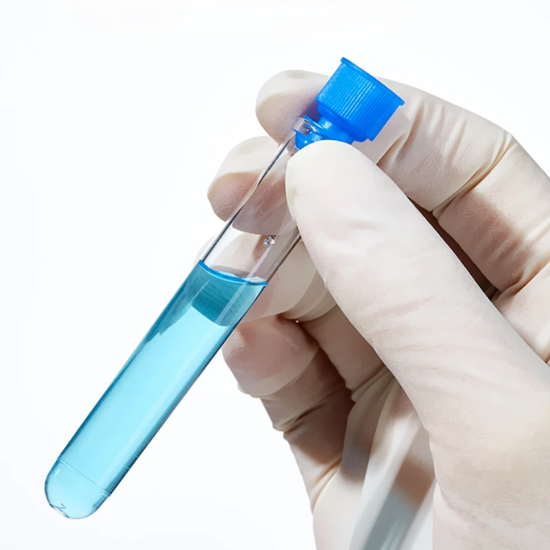 10 szt. 12x100mm przezroczysta laboratoryjna przezroczysta plastikowa probówka z zakrętką startową szkolne materiały laboratoryjne
